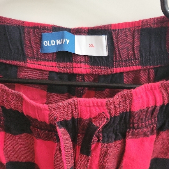 Old Navy Red and Black Plaid Lounge Pants - Picture 2 of 3
